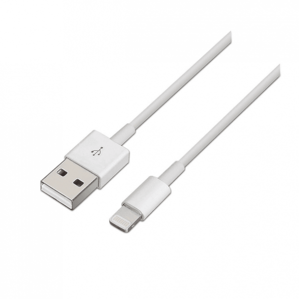 Cabo AISENS USB A – Lightning 2.0 Branco (1 metro)