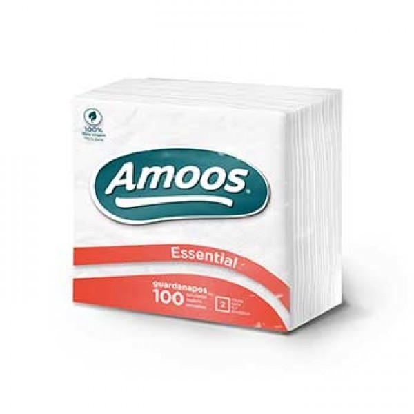 Guardanapos AMOOS (22x22cm) 2Fls Branco  - 100un