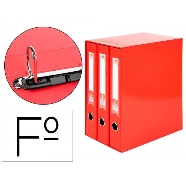 Pasta Arquivo LIDERPAPEL (3un) L60 - Vermelho