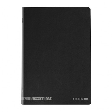 Caderno A4 Quadriculado Agrafado Capa Preta