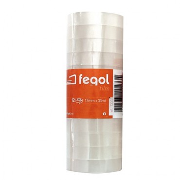 Fita Adesiva FEGOL (12X33MT) - Rolo Transparente 